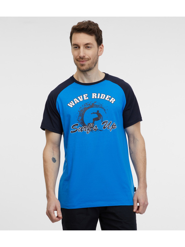 Sam 73 Černo-modré pánské tričko SAM 73 Esteban