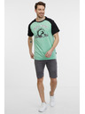 Sam 73 Černo-zelené pánské tričko SAM 73 Esteban