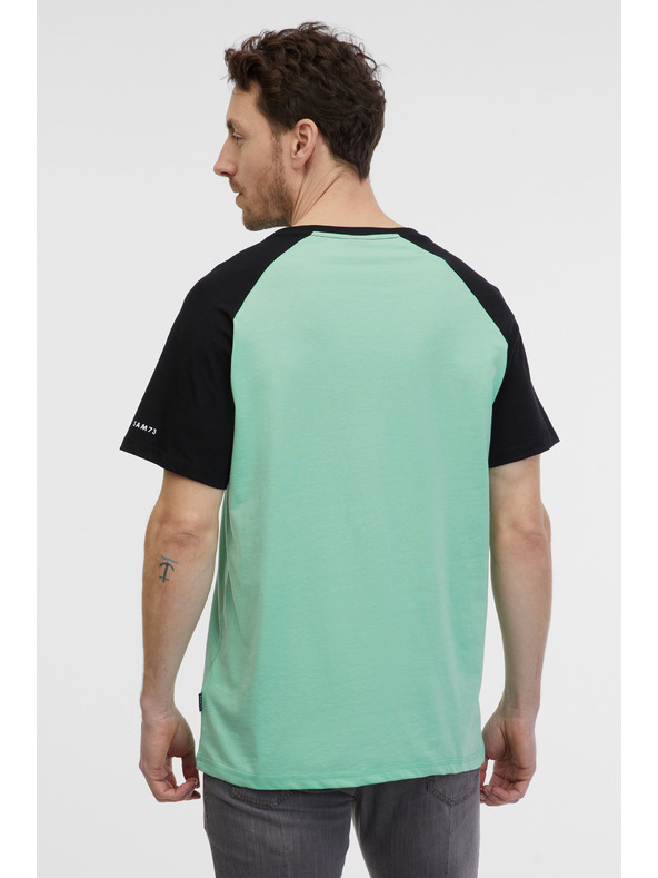 Sam 73 Černo-zelené pánské tričko SAM 73 Esteban