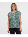 Sam 73 Zelené dámské vzorované tričko SAM 73 Margarita
