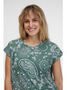 Sam 73 Zelené dámské vzorované tričko SAM 73 Margarita
