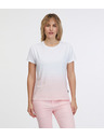 Sam 73 Růžovo-bílé dámské tričko SAM 73 Dolores