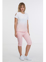 Sam 73 Růžovo-bílé dámské tričko SAM 73 Dolores