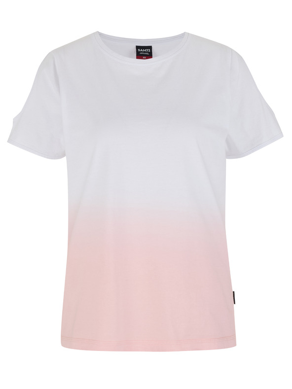 Sam 73 Růžovo-bílé dámské tričko SAM 73 Dolores