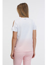 Sam 73 Růžovo-bílé dámské tričko SAM 73 Dolores