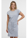 Sam 73 Světle šedé dámské žíhané šaty SAM 73 Esperanza