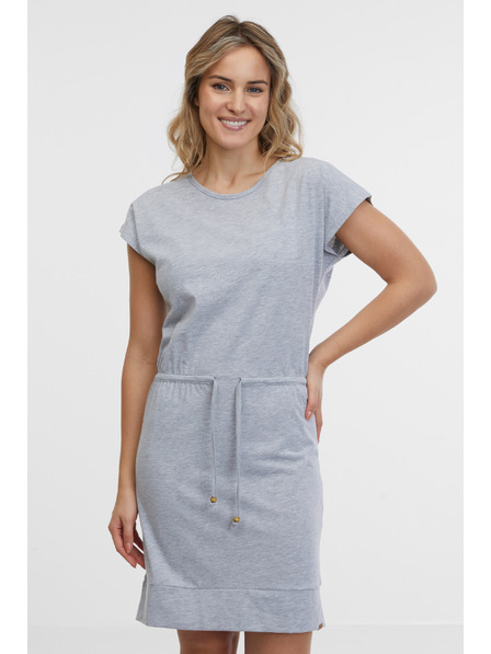 Sam 73 Světle šedé dámské žíhané šaty SAM 73 Esperanza