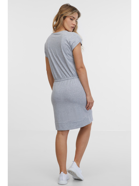 Sam 73 Světle šedé dámské žíhané šaty SAM 73 Esperanza