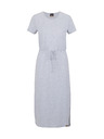Sam 73 Světle šedé dámské žíhané midišaty SAM 73 Estela