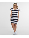 Sam 73 Bílo-modré dámské pruhované šaty SAM 73 Reyna