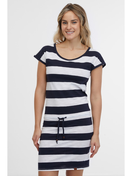 Sam 73 Bílo-modré dámské pruhované šaty SAM 73 Reyna