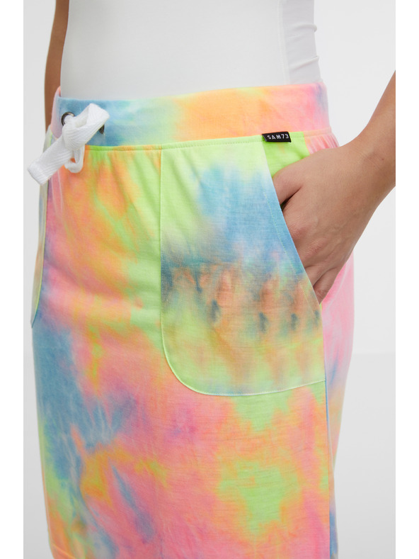 Sam 73 Modro-růžová dámská vzorovaná sukně SAM 73 Tiara