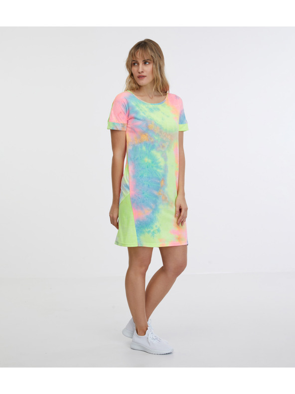 Sam 73 Modro-zelené dámské vzorované šaty SAM 73 Talia