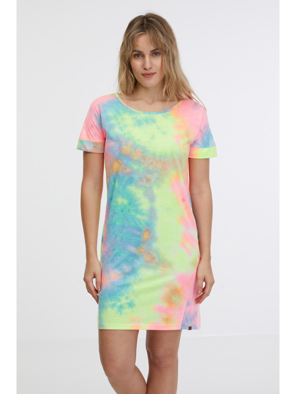 Sam 73 Modro-zelené dámské vzorované šaty SAM 73 Talia