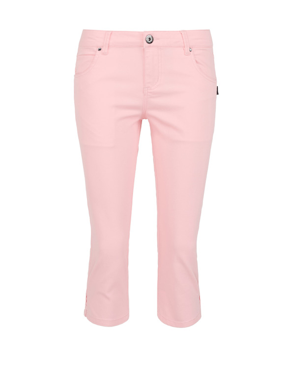 Sam 73 Světle růžové dámské tříčtvrteční slim fit džíny SAM 73 Amara