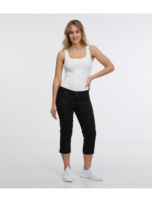 Sam 73 Černé dámské tříčtvrteční slim fit džíny SAM 73 Amara