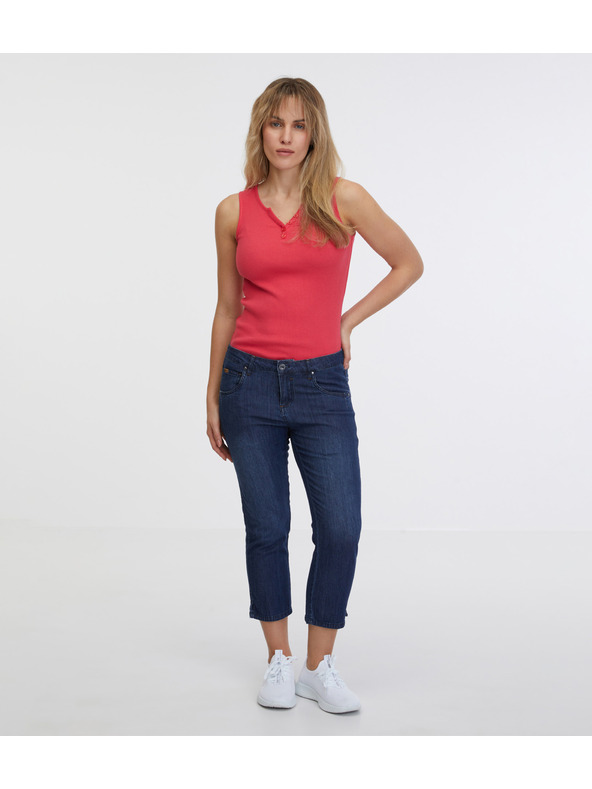 Sam 73 Tmavě modré dámské tříčtvrteční straight fit džíny SAM 73 Antonella