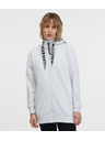 Sam 73 Světle šedá dámská mikina na zip s kapucí SAM 73 Lisa