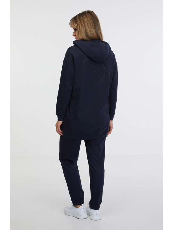 Sam 73 Tmavě modrá dámská prodloužená mikina SAM 73 Lola