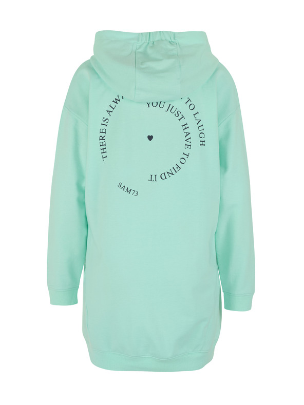 Sam 73 Tyrkysová dámská prodloužená mikina SAM 73 Lola