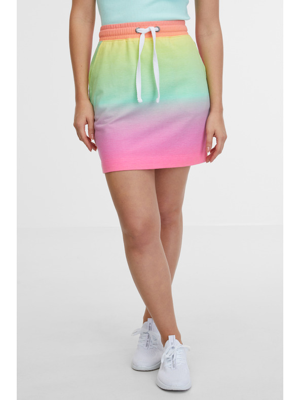 Sam 73 Zeleno-růžová dámská sukně SAM 73 Hermosa