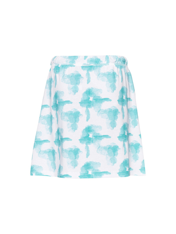 Sam 73 Bílo-tyrkysová holčičí vzorovaná sukně SAM 73