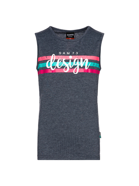 Sam 73 Tmavě modré holčičí tílko s potiskem SAM 73