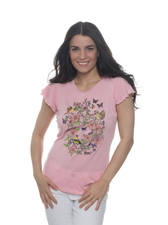 Sam 73 Růžové dámské tričko SAM 73