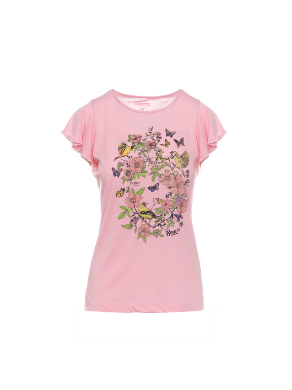 Sam 73 Růžové dámské tričko SAM 73
