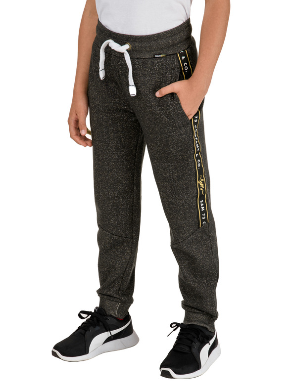 Sam 73 Šedé holčičí žíhané tepláky s lampasem SAM 73 Lexi