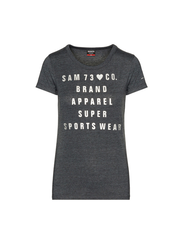 Sam 73 Tmavě šedé dámské tričko s potiskem SAM 73 Penny