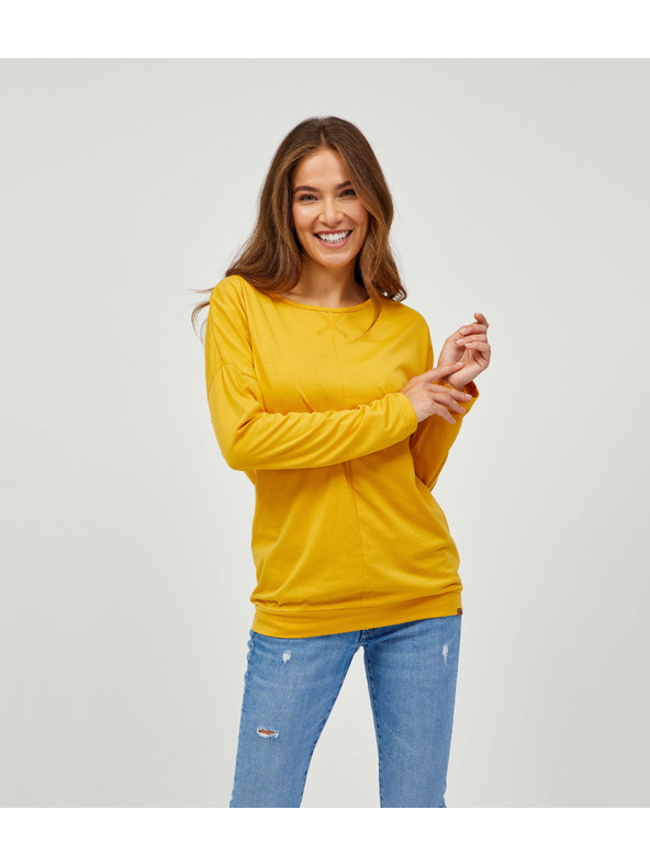 Sam 73 Žluté dámské basic tričko s dlouhým rukávem SAM 73 Azuka