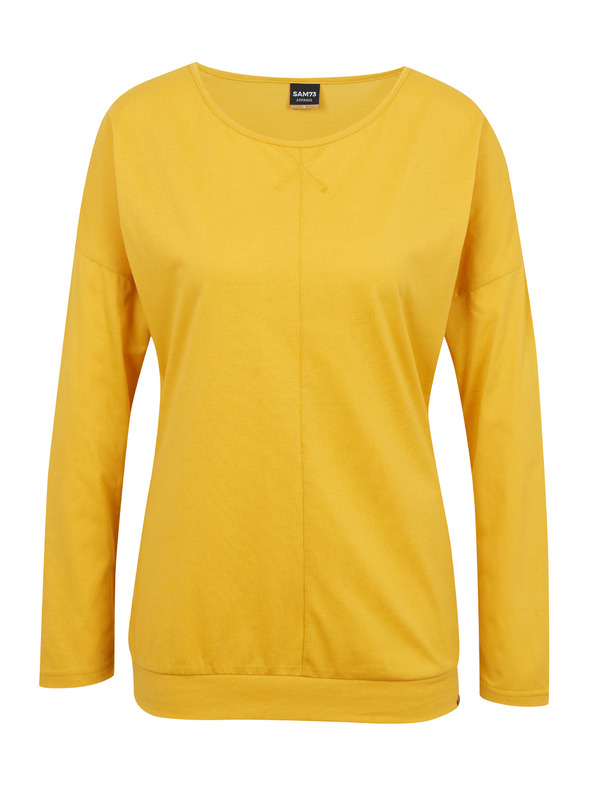 Sam 73 Žluté dámské basic tričko s dlouhým rukávem SAM 73 Azuka