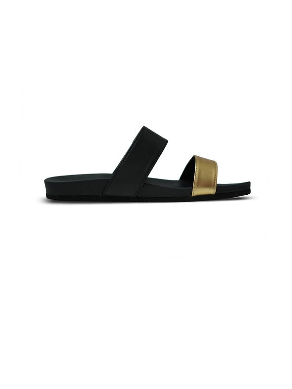 Sam 73 Dámské pantofle ve zlato-černé barvě SAM 73