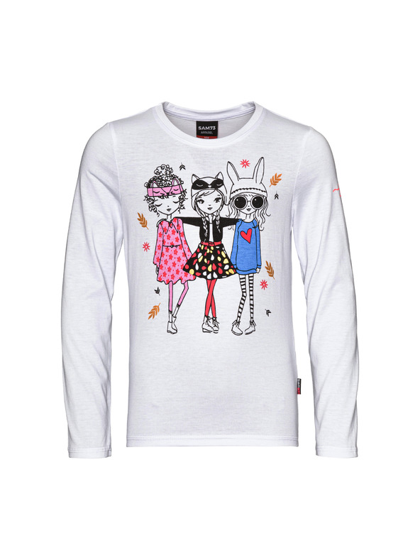 Sam 73 Bílé holčičí tričko s potiskem SAM 73 Camilla