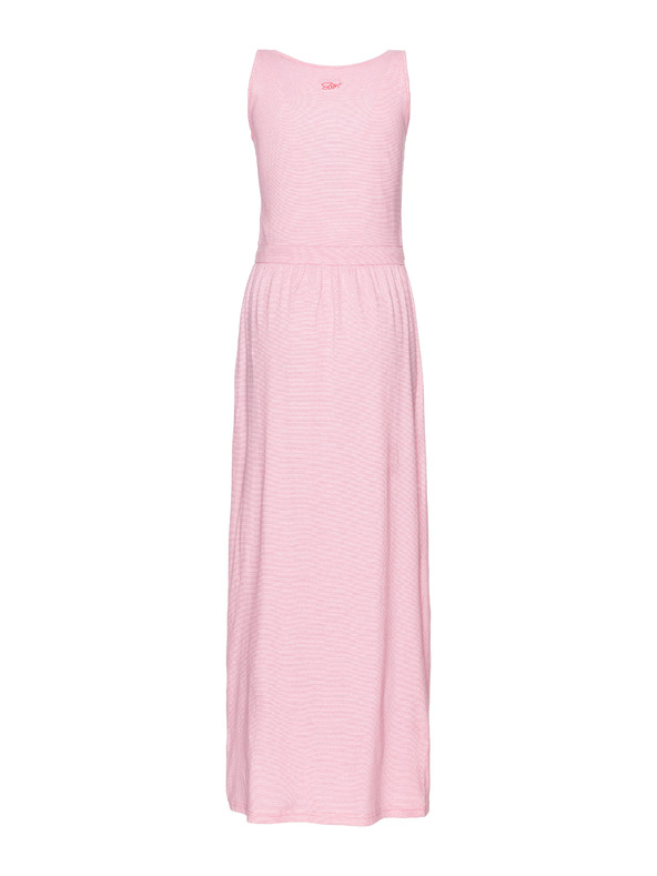 Sam 73 Růžové dámské pruhované maxišaty se zavazováním SAM 73