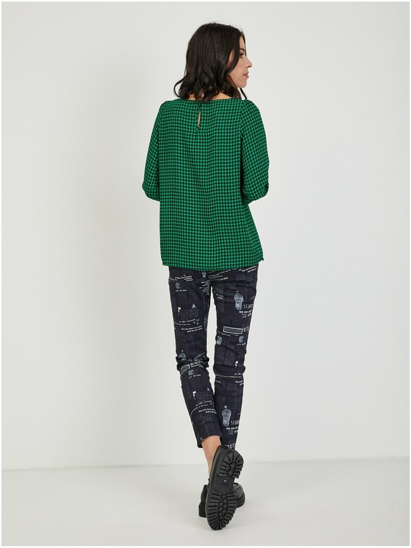 Orsay Zelená dámská vzorovaná halenka ORSAY