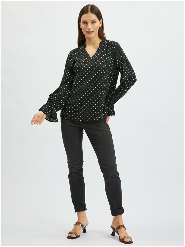 Orsay Černá dámská vzorovaná halenka ORSAY