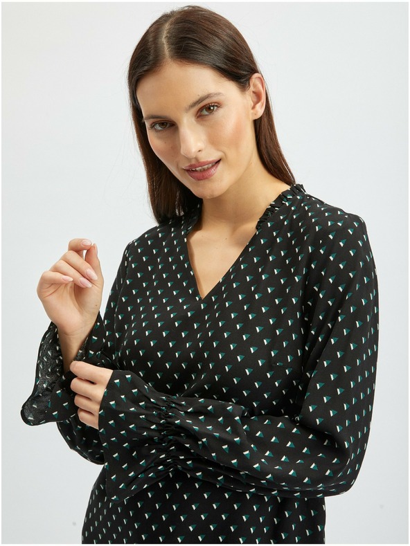 Orsay Černá dámská vzorovaná halenka ORSAY