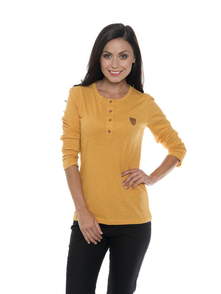 Sam 73 Hořčicové dámské tričko SAM 73