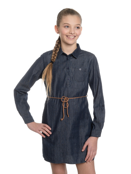 Sam 73 Tmavě modré holčičí košilové šaty SAM 73