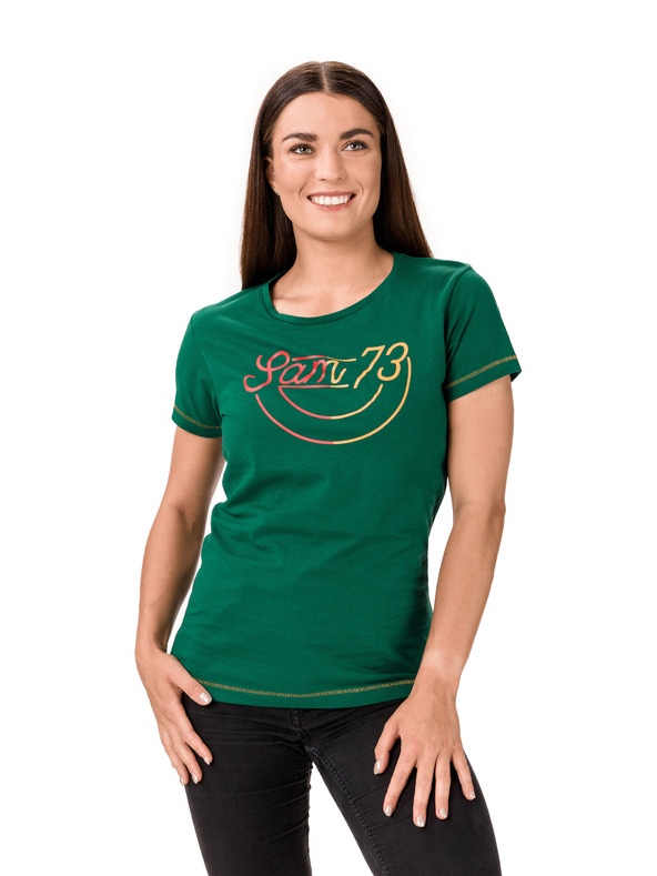 Sam 73 Zelené dámské tričko SAM 73 Cerina