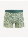 Celio Tmavě zelené pánské vzorované boxerky Celio Gibobank