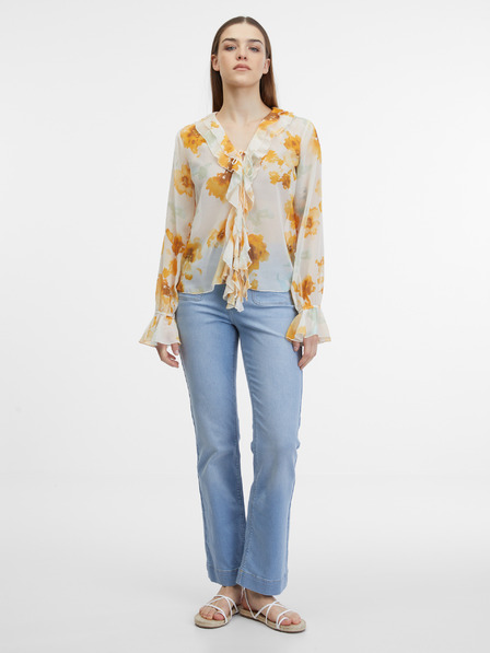 Orsay Bílá dámská květinová halenka ORSAY