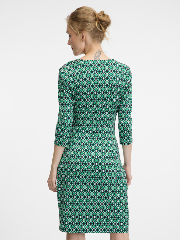 Orsay Zelené dámské šaty ke kolenům ORSAY