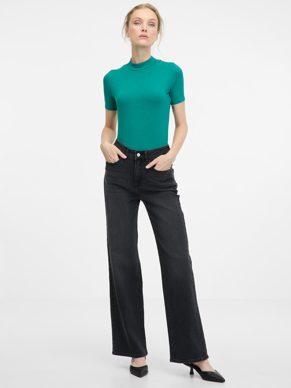 Orsay Zelené dámské tričko s krátkým rukávem ORSAY