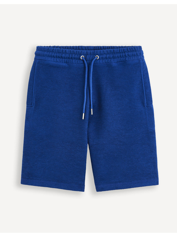 Celio Tmavě modré pánské teplákové kraťasy Celio Doreverse