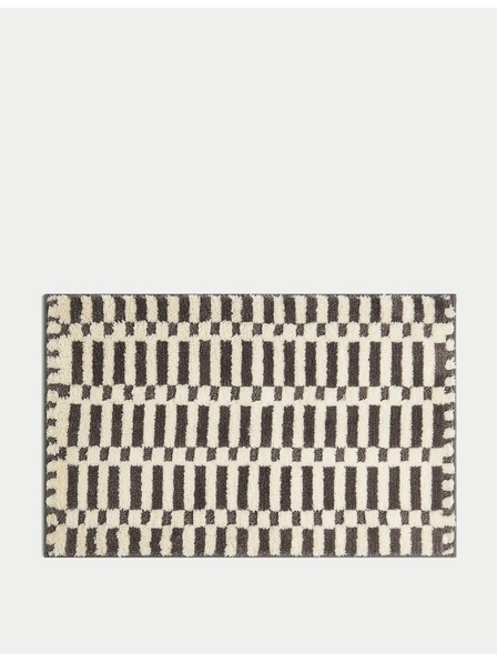 Marks & Spencer Rychleschnoucí koupelová předložka ze směsi bavlny s geometrickým motivem Marks & Spencer šedá