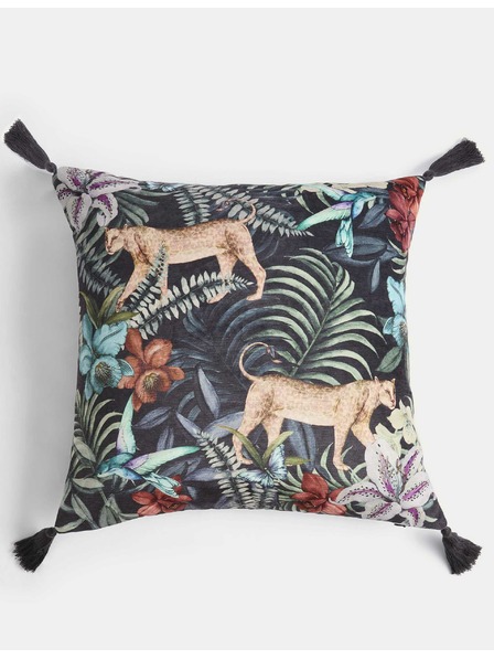 Marks & Spencer Žinylkový polštář s leopardím potiskem Marks & Spencer námořnická modrá