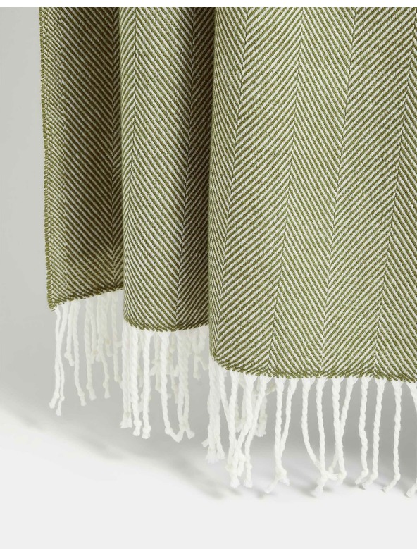 Marks & Spencer Přehoz se vzorem rybí kosti Marks & Spencer zelená